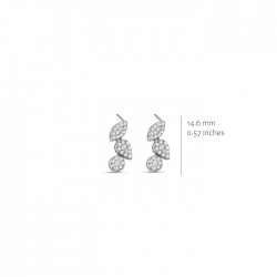 Oorringen zilver met zirconia - 616499