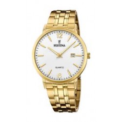 Festina-geelkleurige band en kast-witte wijzerplaat-5 atm - 616625
