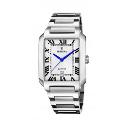 Festina-ban en kast staal-witte wijzerplaat-5atm - 615705