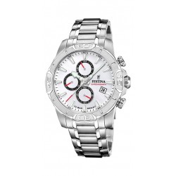 Festina-kast en band staal-grijze wijzerplaat-10atm - 615711