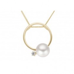 Hanger met parel en diamant - 615958