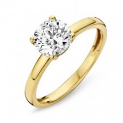 Ring geel goud 18 kt met zirconia - 615963