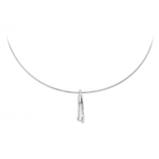 Hanger zilver met zirconia excl ketting - 607987
