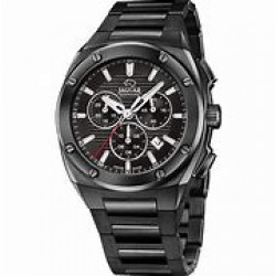 Jaguar swiss made-gunzwarte kast en band-zwarte wijzerplaat-5atm - 615021
