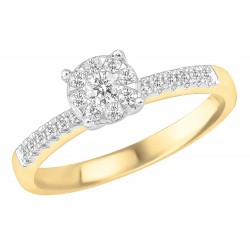 Ring bicolor met diamant - 614975