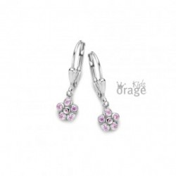 Oorslingers bloem roze steentjes - 609715