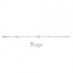 Armband vlinder parelmoer roze - 615624