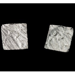 Oorringen vierkantjes zilver - 610952
