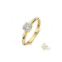 Solitair geel 14 kt met zirconium - 615370