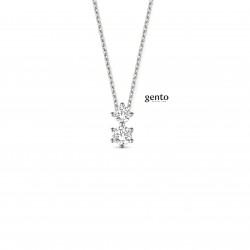Hanger met 2 zirconia inclusief ketting - 612235