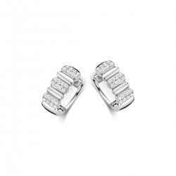 Creolen zilver met zirconia - 616418
