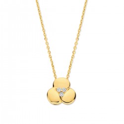 Hanger bloem vermeil met zirconia inclusief ketting - 616413