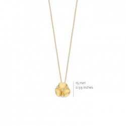 Hanger geelkleurig met zirconia inclusief ketting - 616496