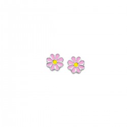 Oorringen bloem roze - 612900