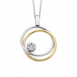 Hanger bicolor met zirconia exclusief ketting - 615973