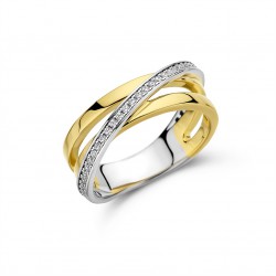 Ring geelkleurig met zirconia - 615284