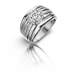 ring zilver met zirkonia - 603043