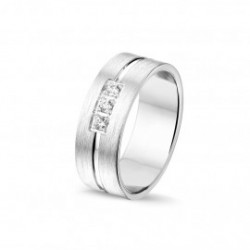 Ring zilver met diamant - 15645
