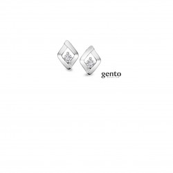 Oorringen zilver met zirconia - 615051
