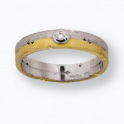 Ring bicolor met zirconium - 43379