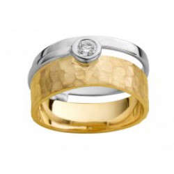 Ring bicolor met zirconium - 32381