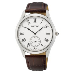 Seiko-stalen kast-bruin leder band-5atm - 613663
