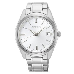 Seiko-Stalen kast en band-zilverkleurige wijzerplaat-40.2mm-10atm - 613049