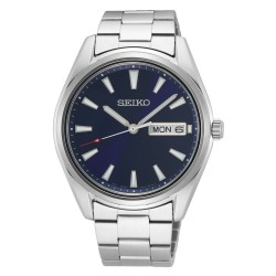 Seiko-Stalen kast en band-blauwe wijzerplaat-40.2mm-10atm - 613050