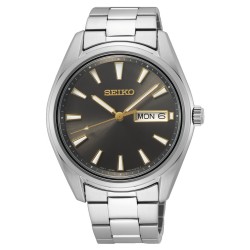 Seiko-stalen kast en band-zwarte wijzerplaat-40.2mm-10atm - 613673