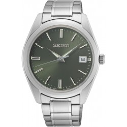 Seiko-stalen band-groene wijzerplaat-40mm-10atm - 614788