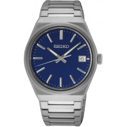Seiko-stalen en band-blauwe wijzerplaat-39mm-10atm - 613665