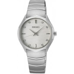 Seiko Ladies-band en kast staal-grijze wijzerplaat-30 mm-5atm - 616436