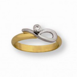 Ring bicolor met zirconium - 47938
