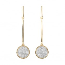 Slingeroorringen geel met zirconia - 606321
